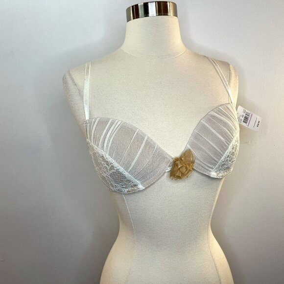 Blush Allure Plunge Nude Bra - Size 32D - NWT$36 - Picture 1 of 3